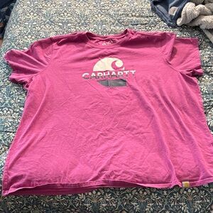 Carhartt Women's Magenta Logo Tee